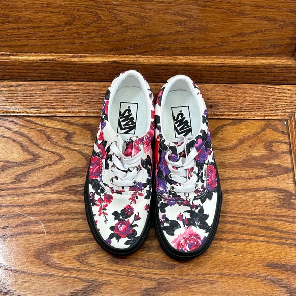 Vans Era Florals White Black Shoes - Picture 4 of 9